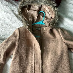 J.Crew Wool Blend Fur Hood Coat